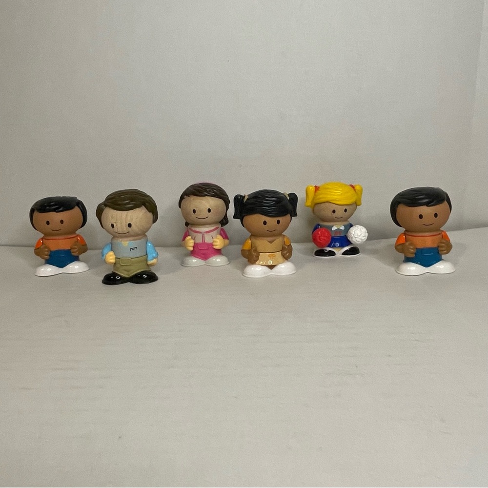 Learning Curve Playtown Figures Wooden Plastic Lot Of 6 Boys Girls